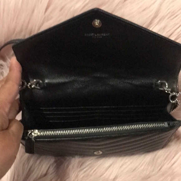 Quilted Calfskin Leather Wallet on a Chain - Picture 4 of 5